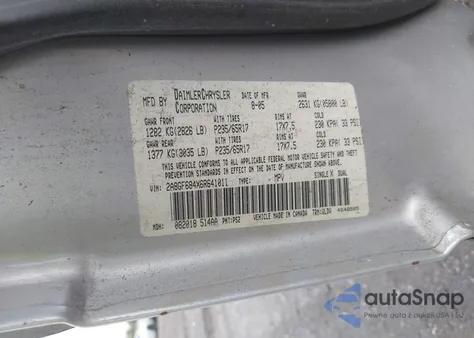 2006 Chrysler Pacifica Touring из США, поврежденный, VIN 2A8GF684X6R641011